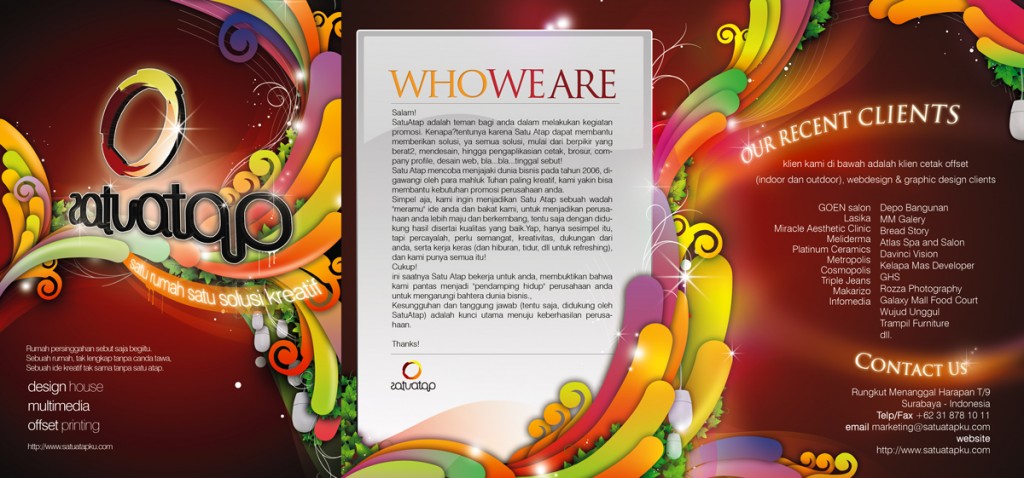 Advertising concepts satu atap brochure by aremanvin