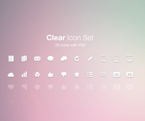 Clean Social Icons - Minimalist Icon Design Set