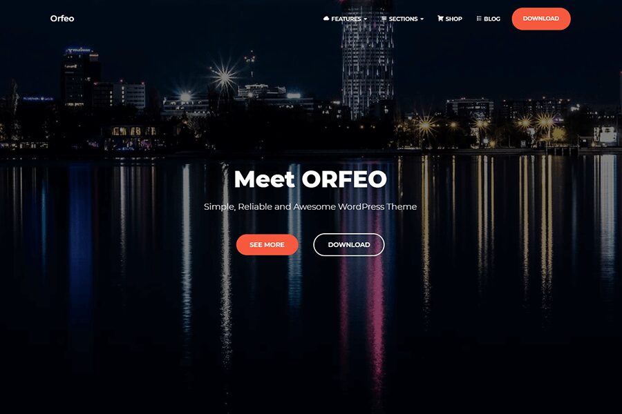 Orfeo WordPress theme