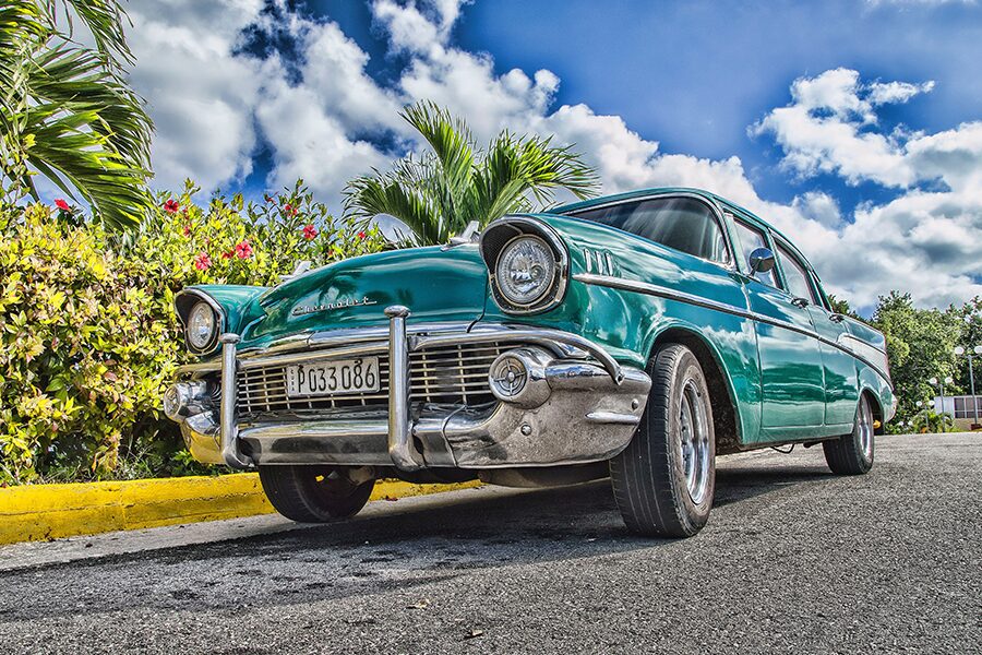 colourful vintage car