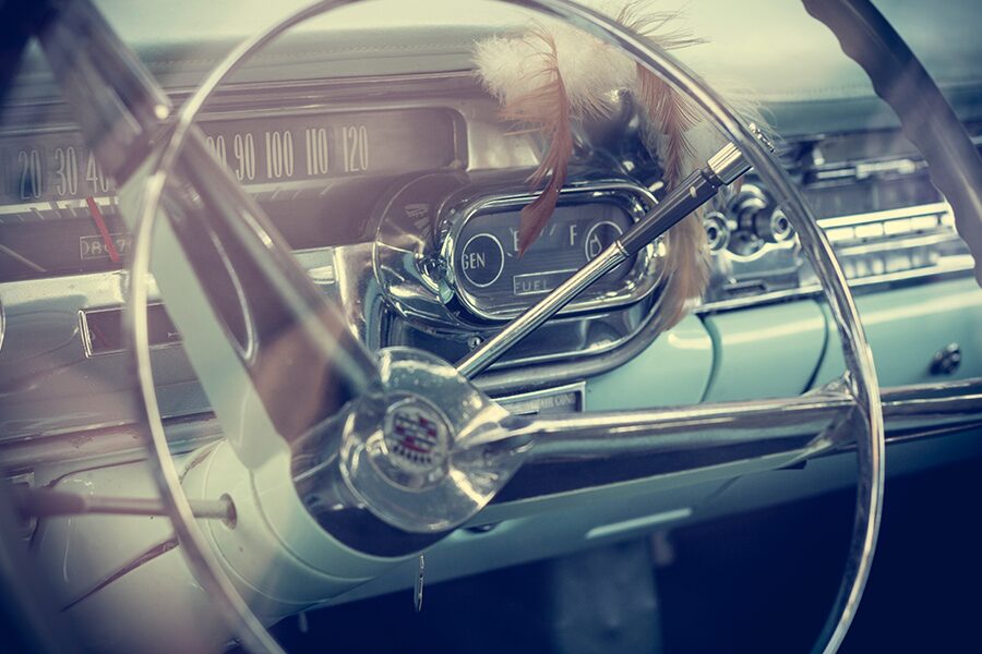 vintage steering wheel