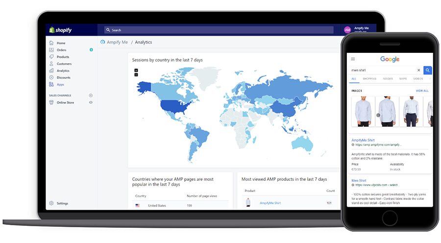 Ampifyme SEO AMP Shopify plugin