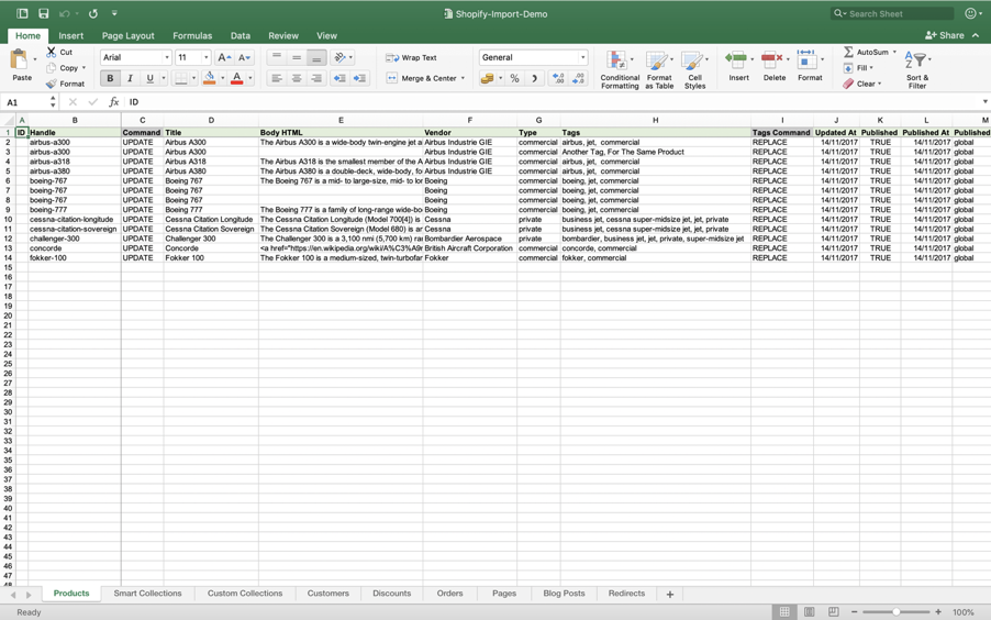 excel sheet import