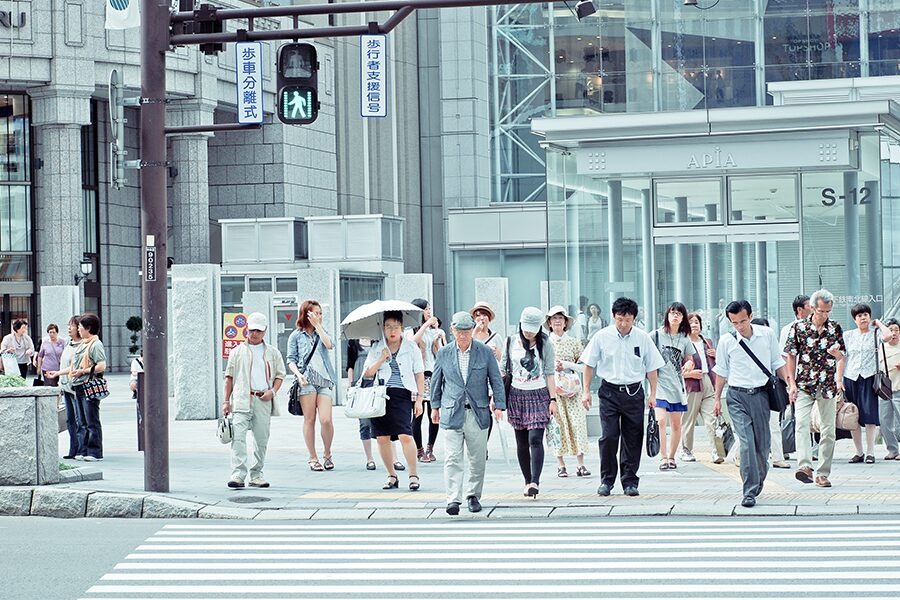 Asia street crossing