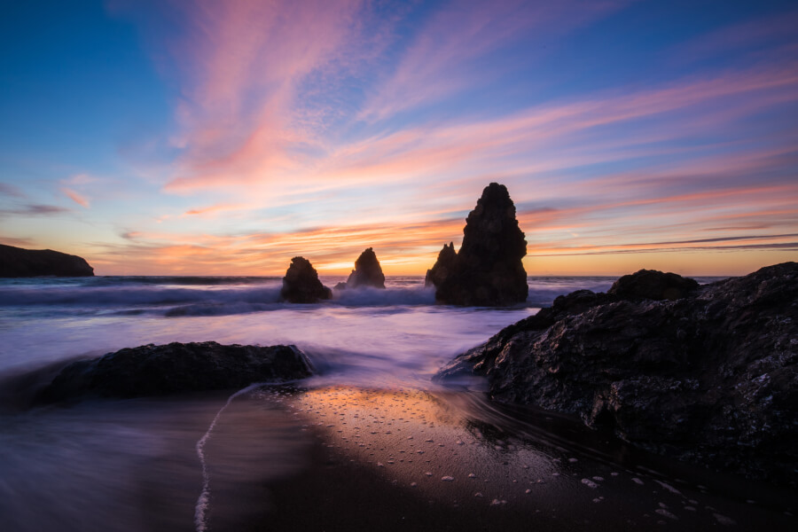 Lovely Rock Formations, Rodeo Beach, the United States