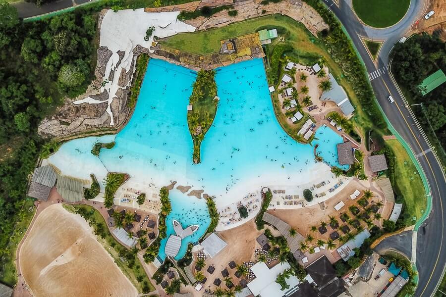 Aerial Photography of Pool at Brazil