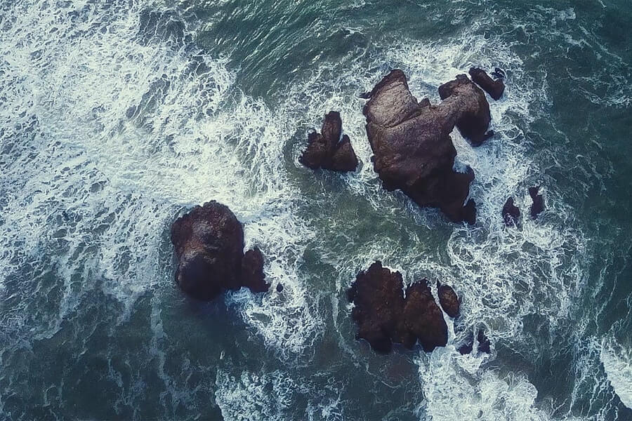 Splashing Wave on a Rock 