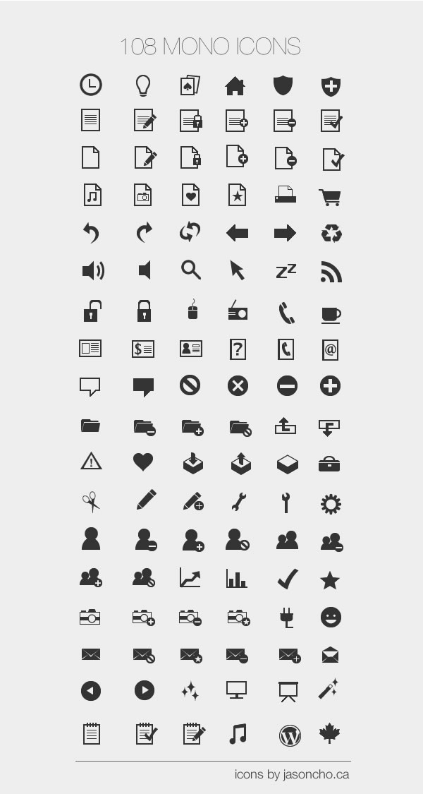 Mono Icons: Huge Set of Minimal Icons - Minimalist Icon Design Set