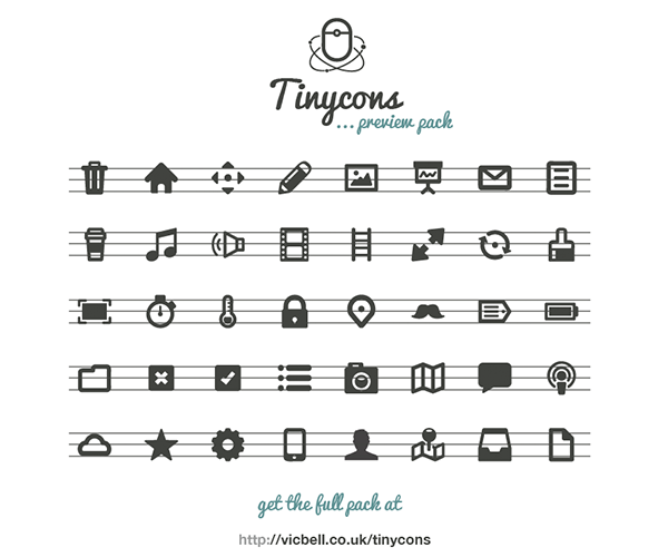 Tinycons - Minimalist Icon Design Set