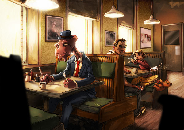 Paint a Fun Alien Diner Scene in Photoshop, by David and Sarah Cousens