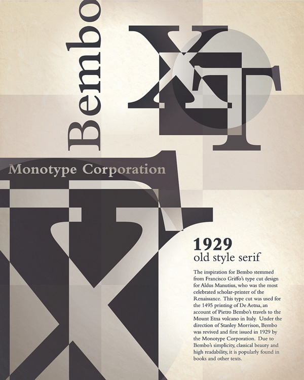 Bembo Typography Poster by BigJaz32