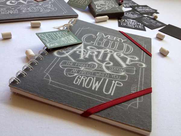 Chalkboard lettering on stationery by Lisa Nemetz