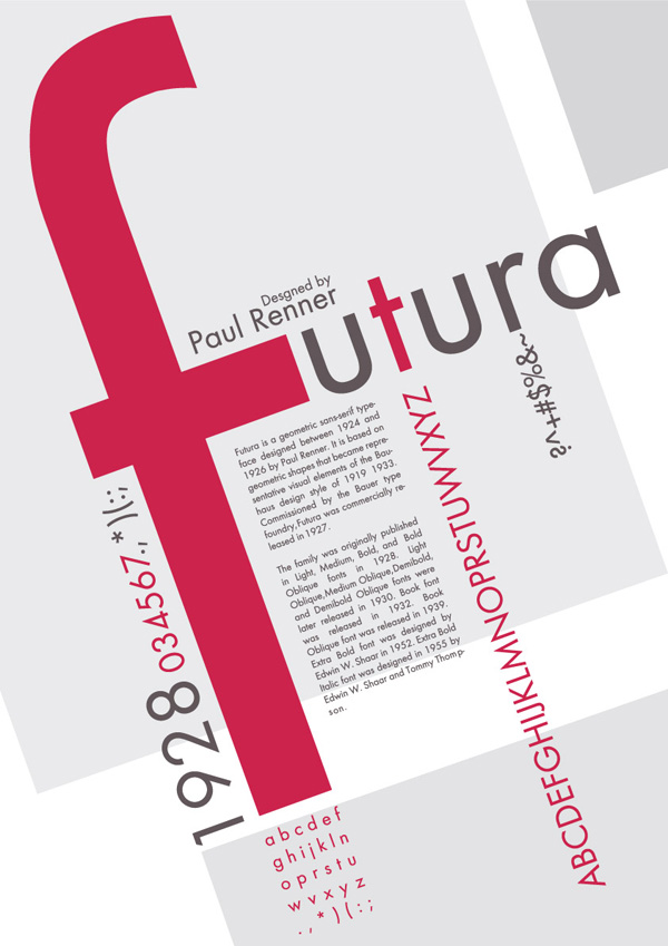 Futura Typography Poster -posted by maijaahonen