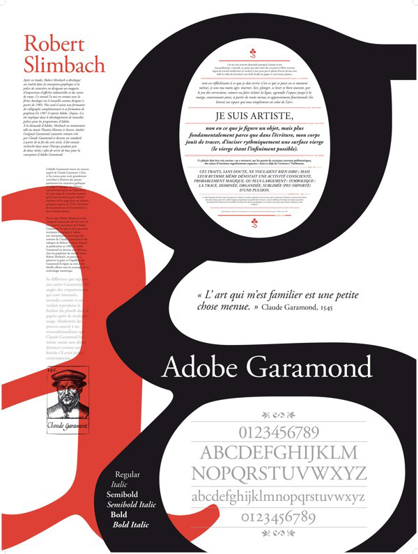 Adobe Garamond Type Poster by Melaine Top