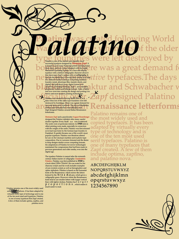 Palatino Typography Poster by theStrange6