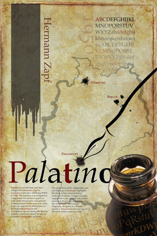 Palatino Typography Poster by Timothy Mara