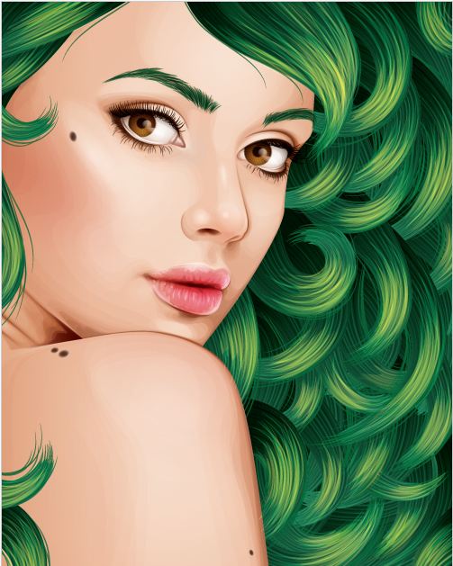 Creating a Vector Portrait with Curly Hair in Adobe Illustrator, by Sharon Milne