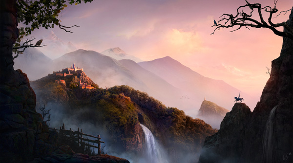 Using Lighting, Atmospherics and Digital Illustration Techniques for Matte Painting – The Making of Golden Sunrise in a Fairy Land by Stas Lobachev