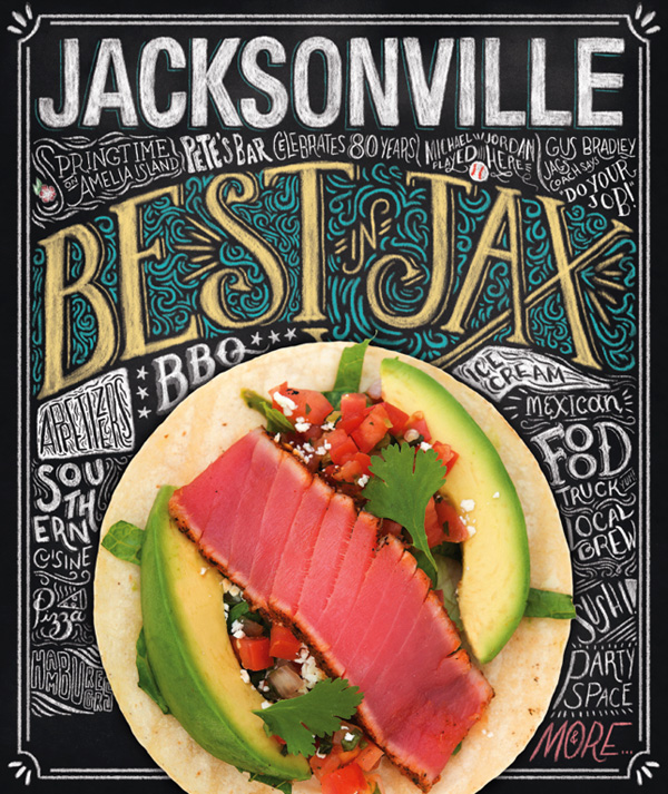 Jacksonville magazine handlettering by Shauna Lynn Panczyszyn