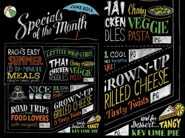 Rachael Ray Magazine handlettering by Sean McCabe