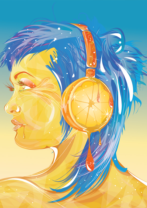 Create a Sparkly Female Portrait in Illustrator, by Daryl Feril