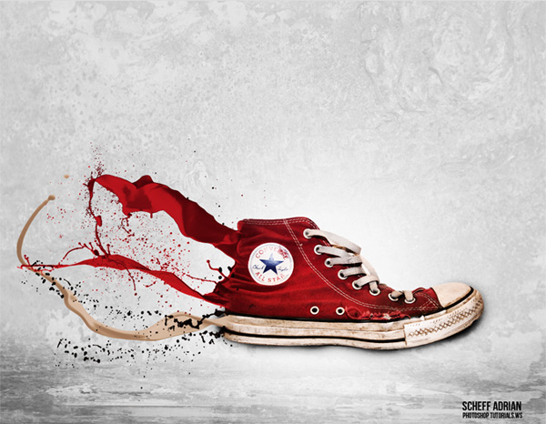 How to Create an Awesome Splashing Sneaker in Photoshop by Adrian Scheff 