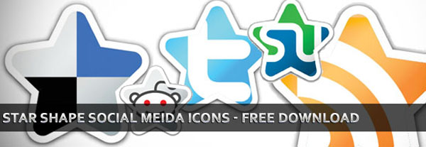 start-shape-social-media-icons-set