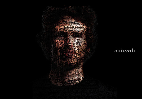 Super Easy Typographic Portrait in Photoshop, by Abduzeedo