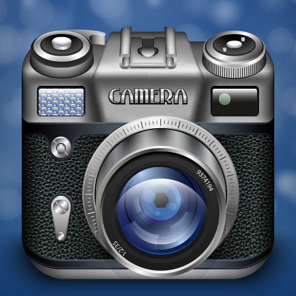 How to Create a Vintage Photo Camera icon for App Store in Adobe Illustrator by Sergii Korolko